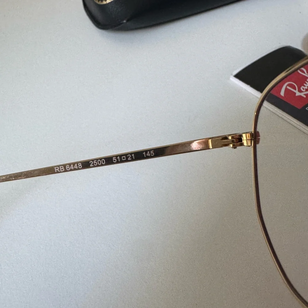 Ray-Ban Gold Frame Glasses